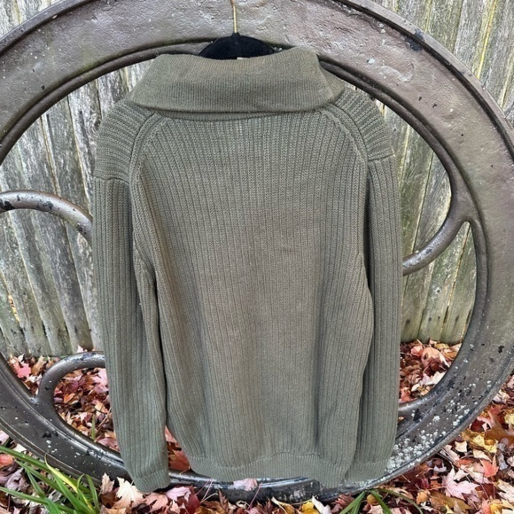 Duluth Trading Co. Infantry Style High Neck Shawl Collar‎ Pullover Sweater - Picture 2 of 6